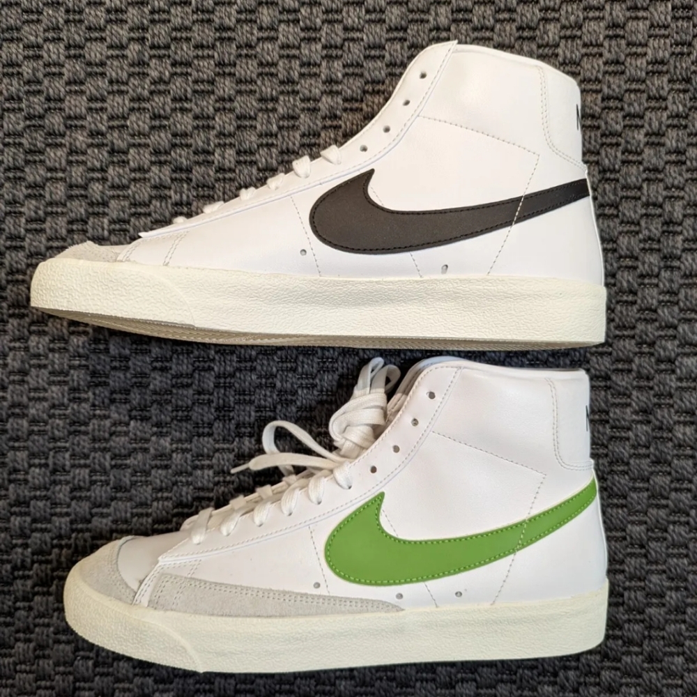 New Nike Blazer Mid '77 Vintage White Chlorophyll Black BQ6806-116 Men’s Size 10